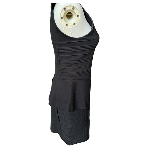 Parker Peplum Bodycon Black ribbed sides Sleeveless Dress size XS - Picture 15 of 15